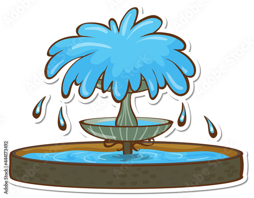 Fountain sticker on white background