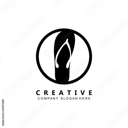 flip-flops logo vector symbol icon used on the feet