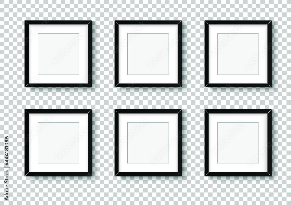 Photo image frame. Wall picture mock up for photograph composition object with shadow. Vector illustrator. Photo image frame. Wall picture mock up for photograph composition object with shadow. Vector illustrator.