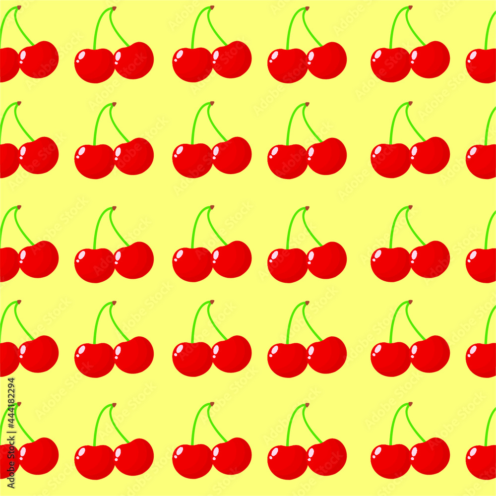 seamless pattern with cherries, red cherry seamless pattern with cherries, red cherry