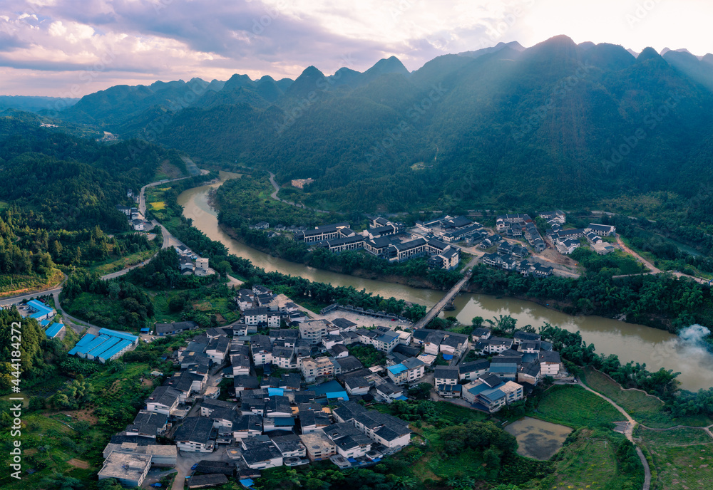 Village environment in xiaoqikong scenic area, Libo County, Guizhou Province, China