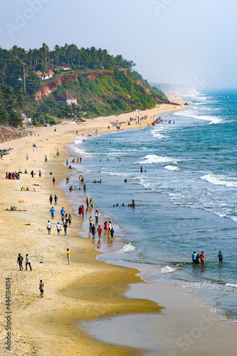 Canvas Print A photo of varkala beach clicked from varkala cliff on an evening