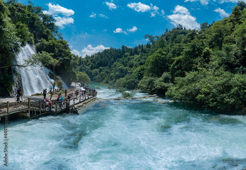 Natural scenery of xiaoqikong scenic spot in Libo County, Guizhou Province, China