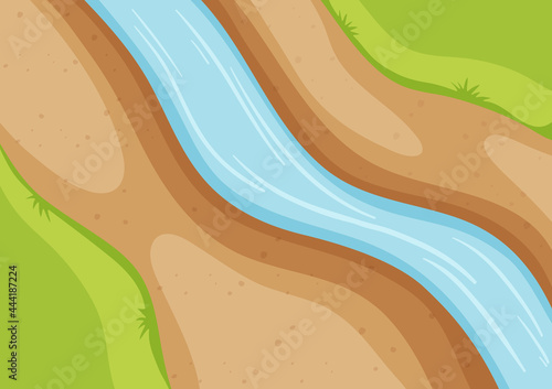 Aerial view of river close up