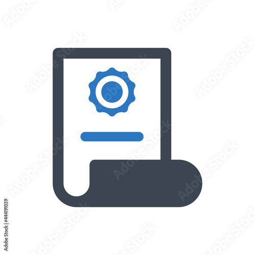 Diploma patent icon