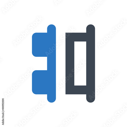 Align horizontal right distribute icon