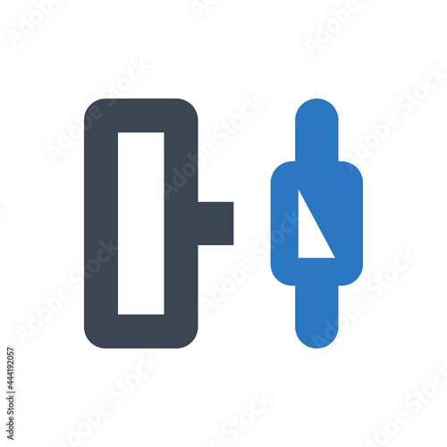 Horizontal distribute object icon