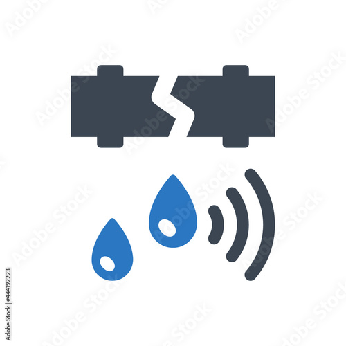 Water leak sensor icon