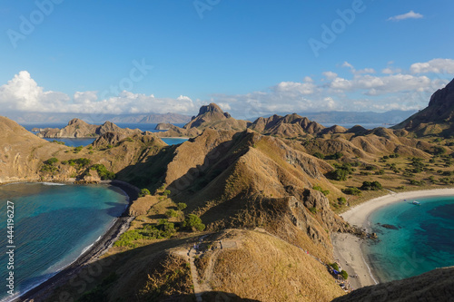 Dramatic view of the famous Padar island in the Komodo area near Labuan Bajo in Flores, Indonesia