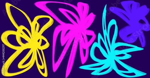 abstract background with flowers