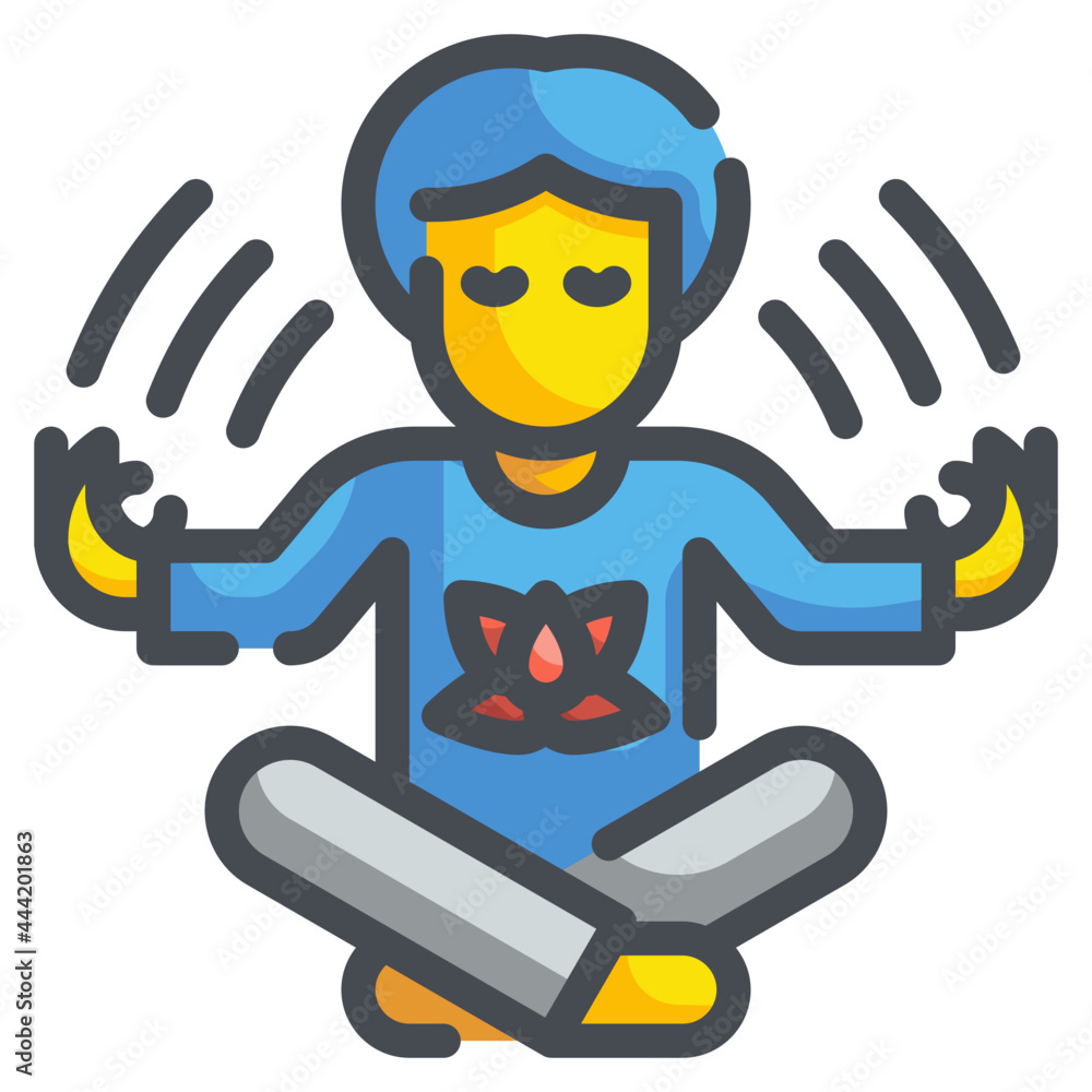 meditation line icon