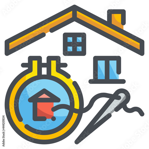 embroider line icon