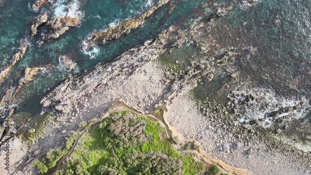The aerial view on Faial Island in the Azores The aerial view on Faial Island in the Azores