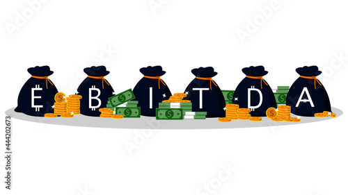  EBITDA. Money Division. Business and Finance concept. Profit Management Investment