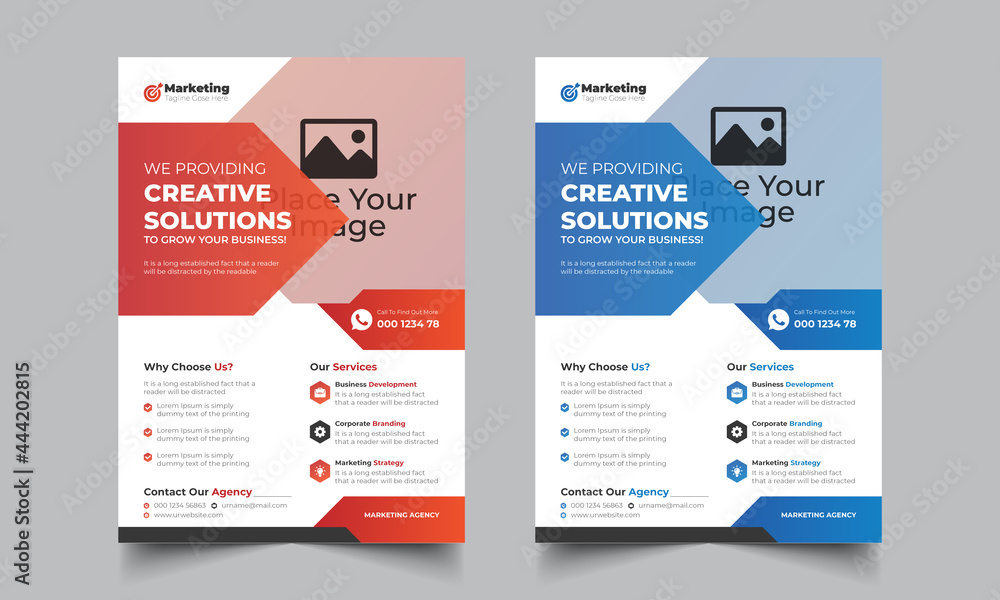 Corporate Business Geometric shape flyer template vector design Corporate Business Geometric shape flyer template vector design