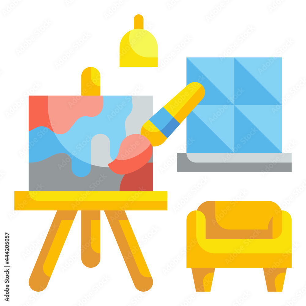 painting flat icon