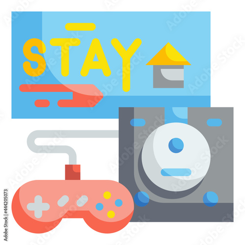 play game flat icon