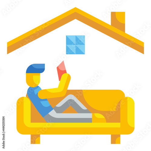 relaxing flat icon