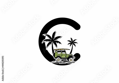 Off road car with C initial letter