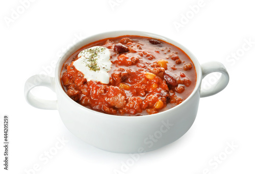 Pot with delicious chili co...