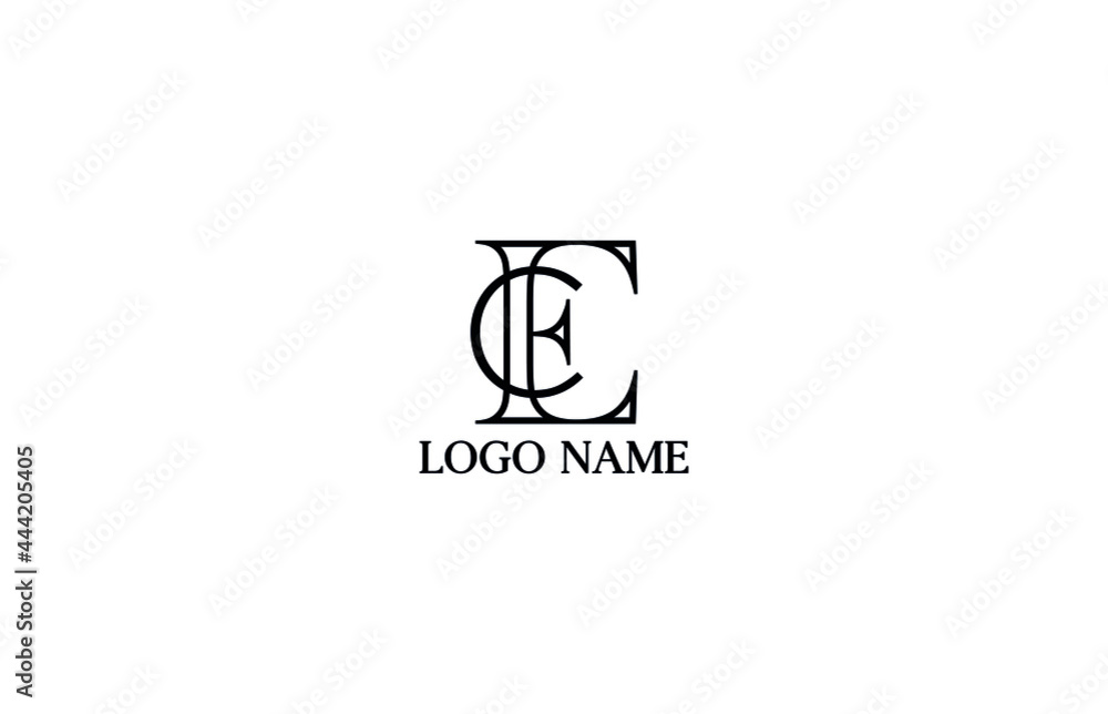 abstract logo design.
letter E and C logo design.
EC logo design Vector