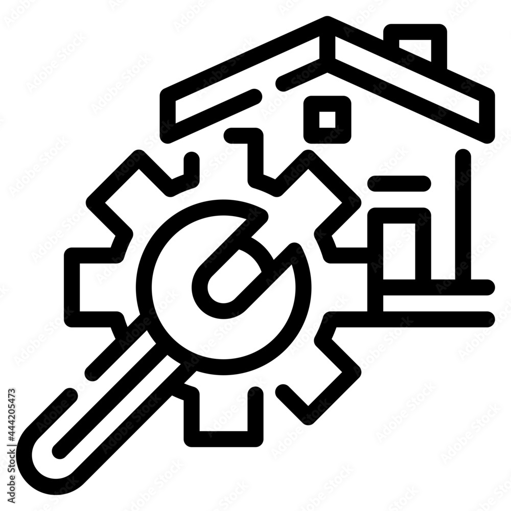 home repair line icon