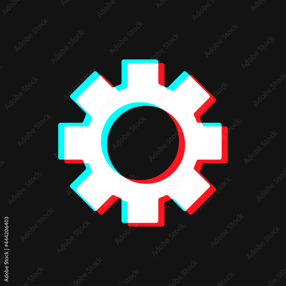 Neon Cog Wheal Gear Mechnical and Industrial Equipment