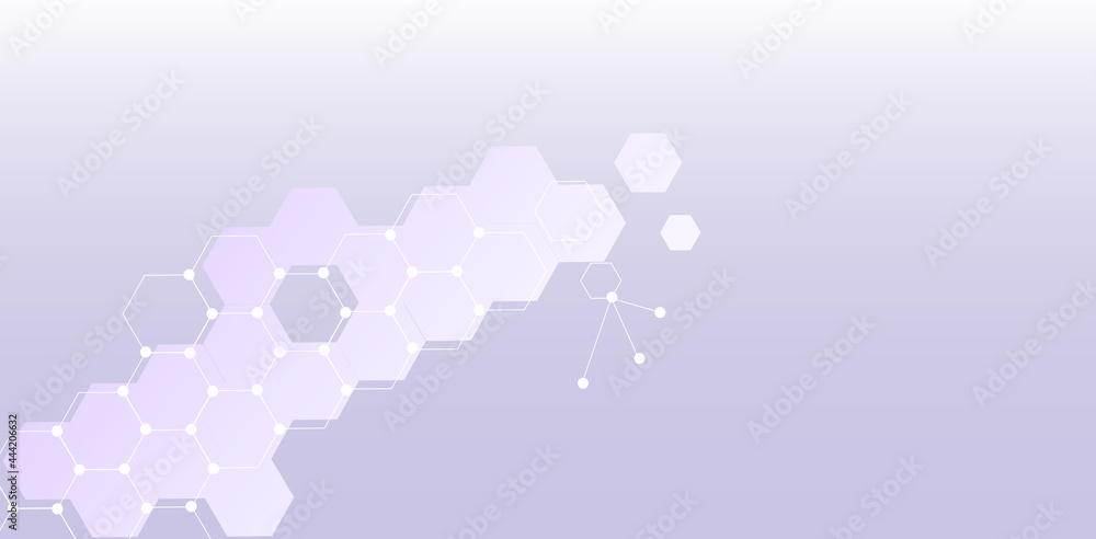Modern white and purple background with geometric shapes - rhombuses
