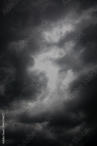 dark storm clouds in the sky close-up