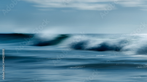 Abstract ocean waves crashing