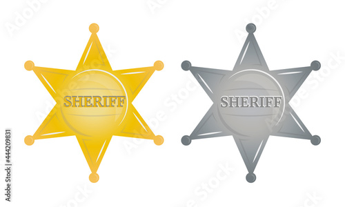 Sheriff stars - Gold and Silver