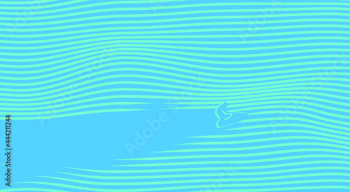 Abstract background of a jet ski in the waves of the sea.