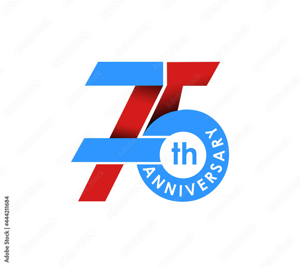 75th Years Anniversary Celebration Design. Vector illustration. 75th Years Anniversary Celebration Design. Vector illustration.