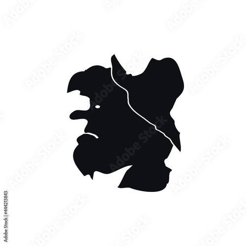 Man's head face in hat logo icon sign Working symbol Neck silhouette Hand drawn game design Cartoon children's style Fashion print clothes apparel greeting invitation card cover flyer poster banner