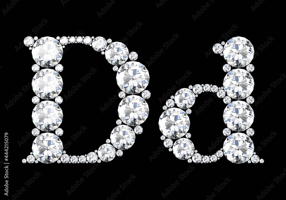 diamond letters with gemstones (high resolution 3D image) diamond letters with gemstones (high resolution 3D image)