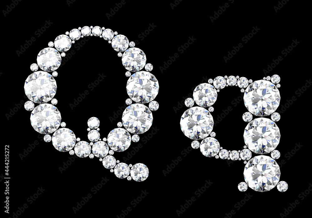diamond letters with gemstones (high resolution 3D image) diamond letters with gemstones (high resolution 3D image)
