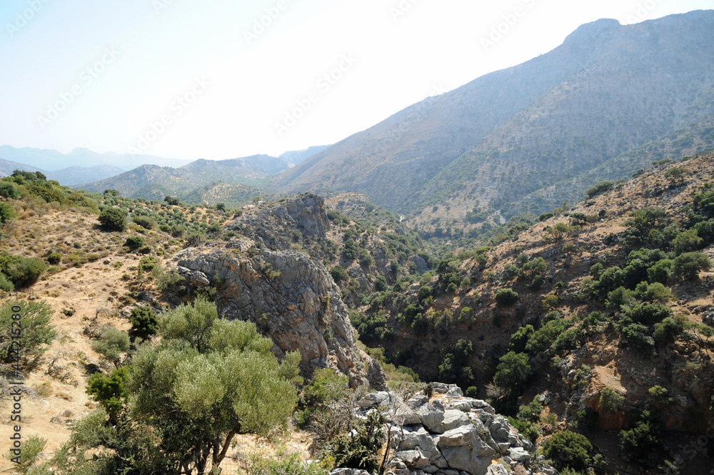 Le belvédère d'Ano Amygdali près du plateau du Lassithi en Crète