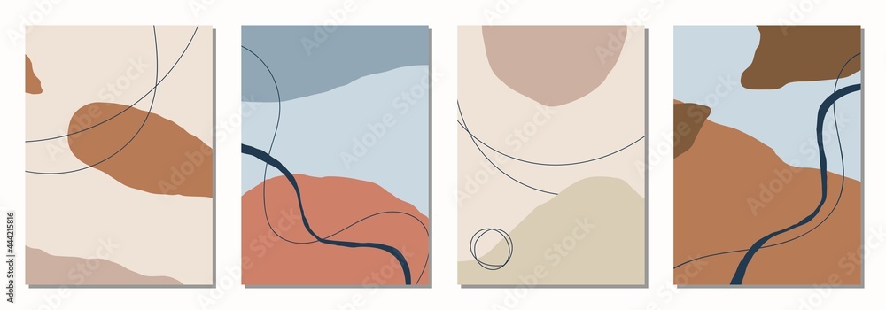 Set of vertical abstract backgrounds or card templates in modern colors, in popular art style Set of vertical abstract backgrounds or card templates in modern colors, in popular art style