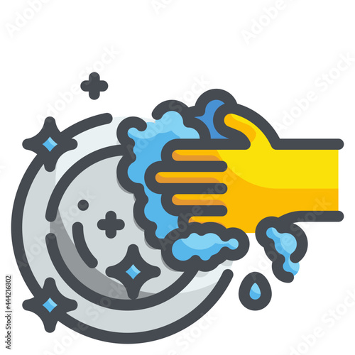 washing plate line icon