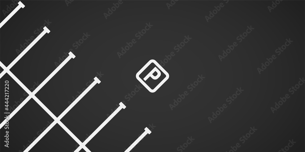 Parking markup on black background illustration Parking markup on black background illustration