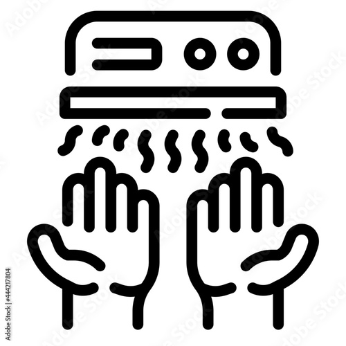 hand dryer line icon
