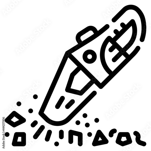 hand vacuum line icon