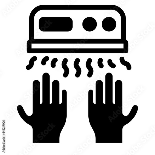 hand dryer glyph icon
