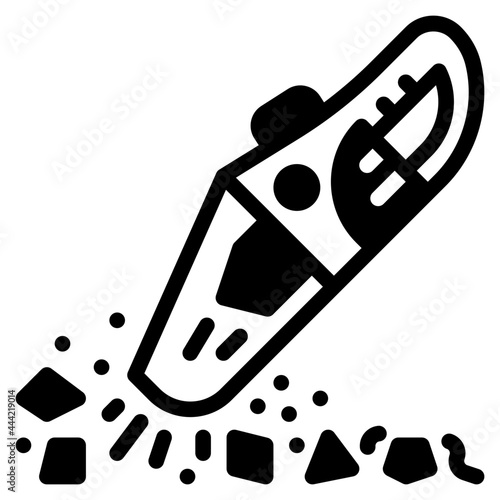 hand vacuum glyph icon