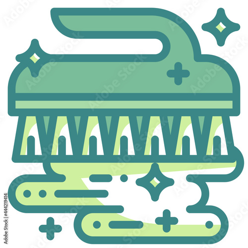 brush blue line icon