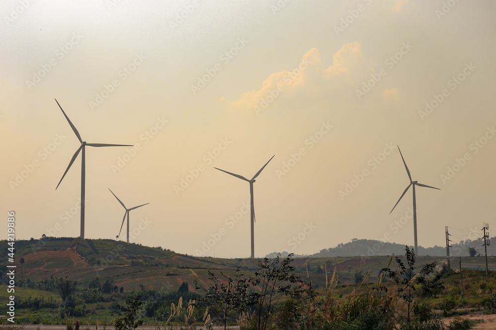 Obraz premium wind turbines farm