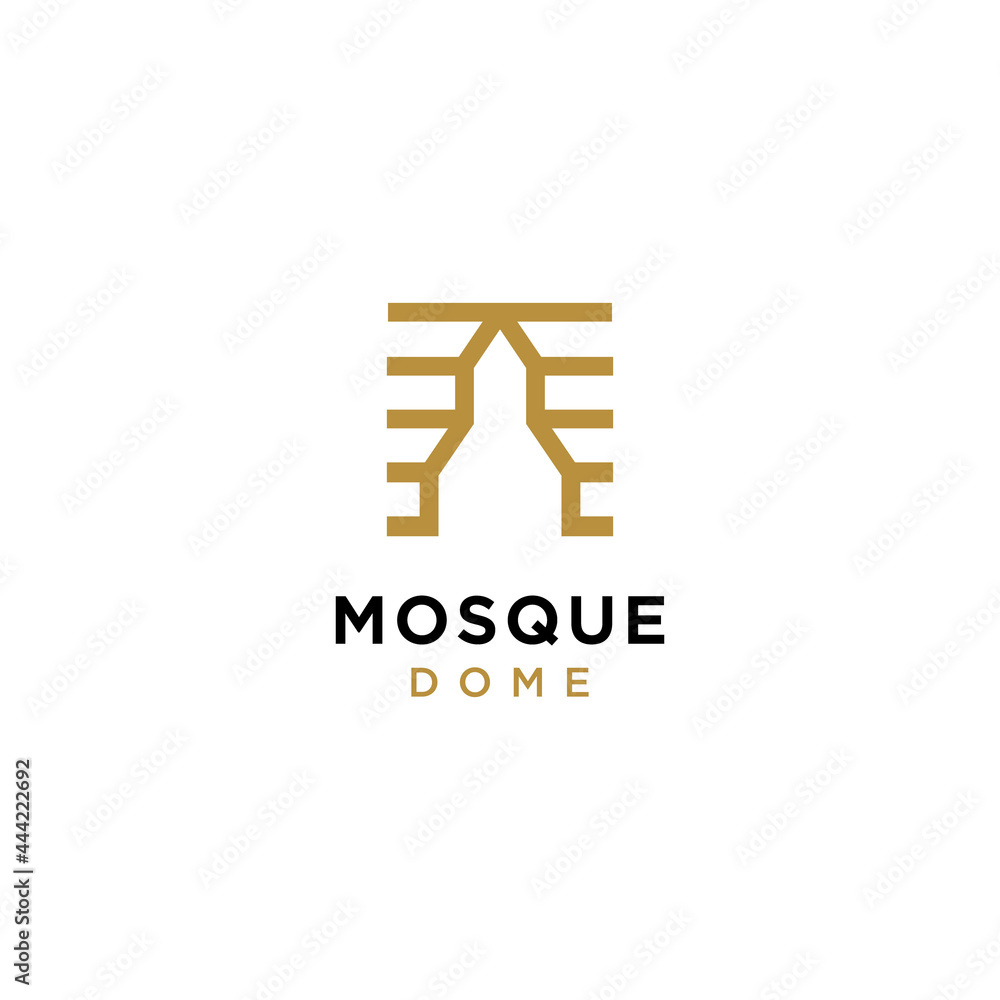 Mosque dome logo design inspiration. with a simple and modern style Mosque dome logo design inspiration. with a simple and modern style