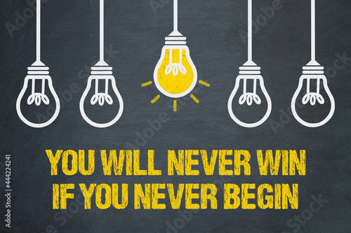 you will never win if you never begin photo