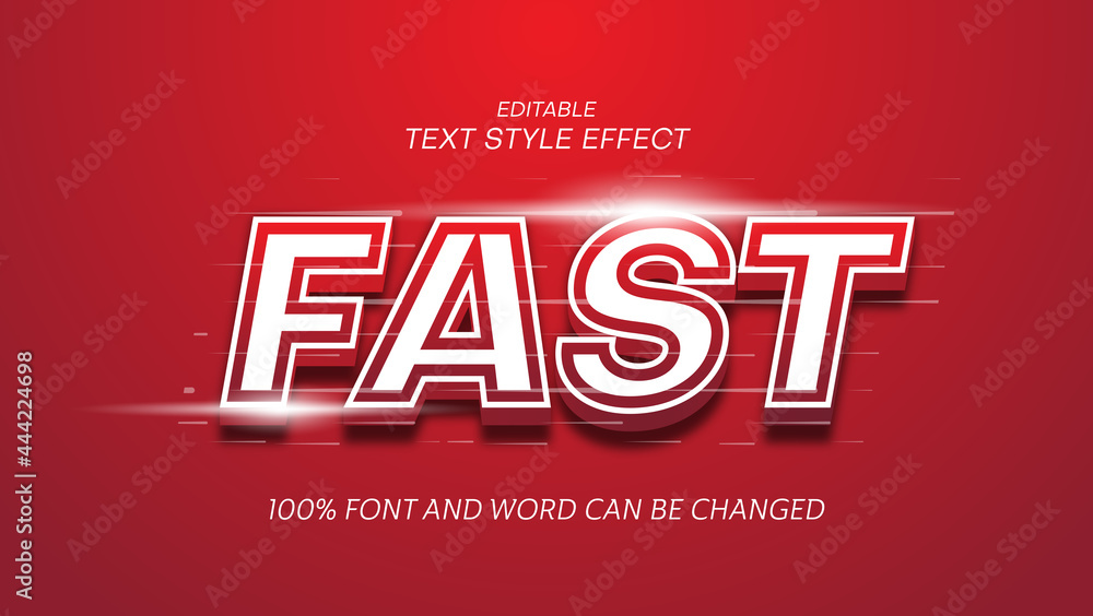 FAST TEXT STYLE EFFECT WITH RED COLOR FAST TEXT STYLE EFFECT WITH RED COLOR