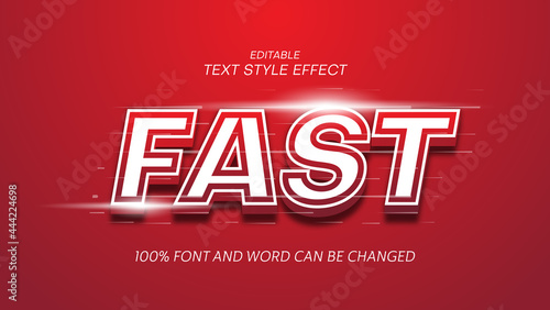 FAST TEXT STYLE EFFECT WITH RED COLOR